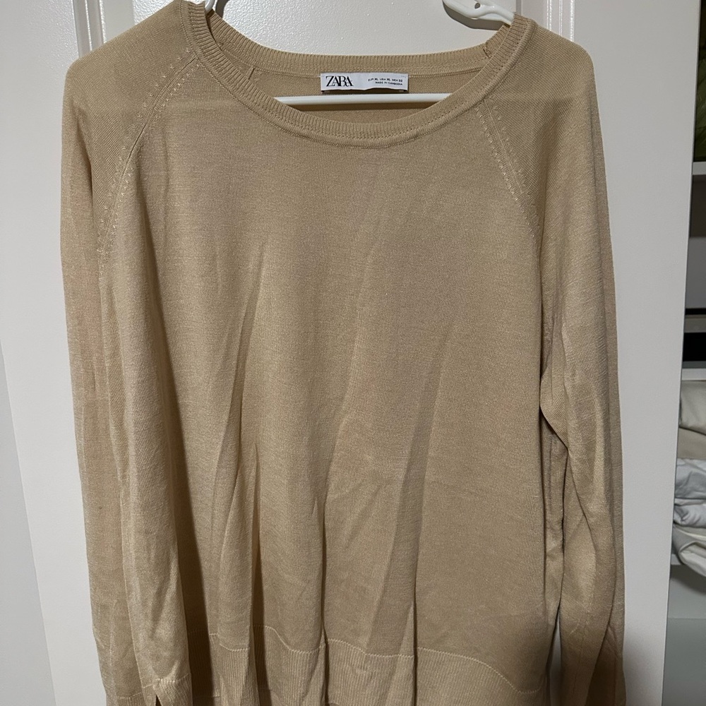 Zara Camel Knit Sweater